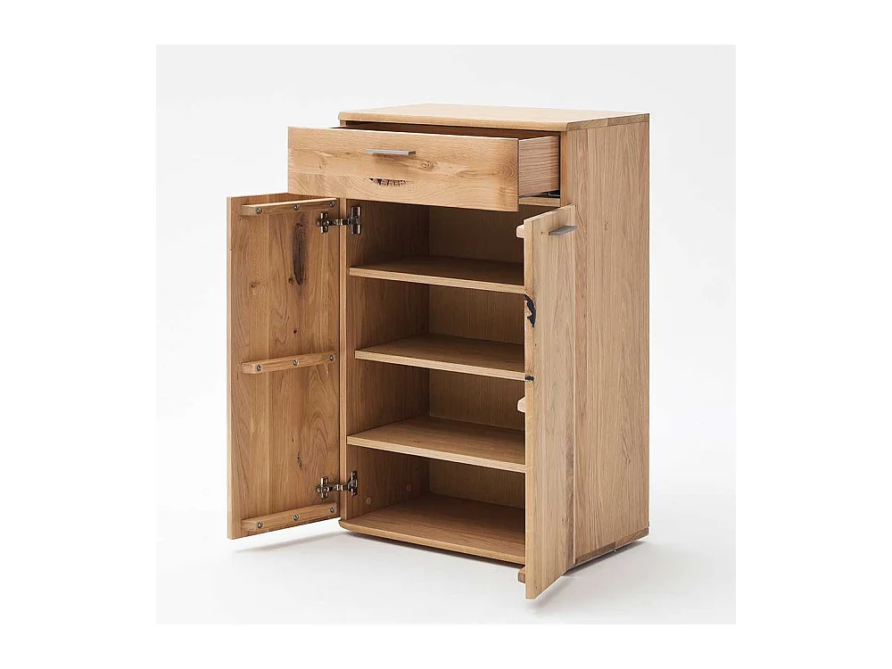 Garderobenkommode in Eiche Bianco 65 cm breit