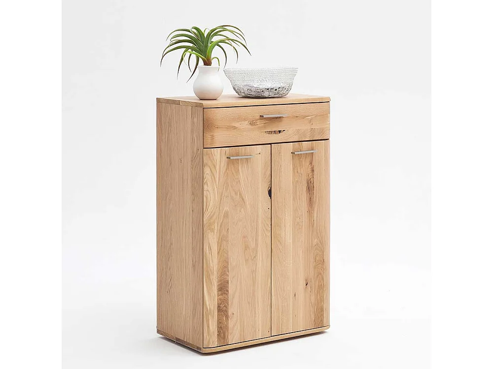 Garderobenkommode in Eiche Bianco 65 cm breit