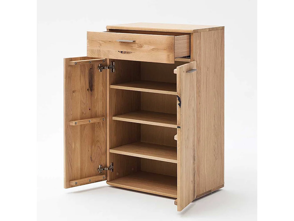 Garderobenkommode in Eiche Bianco 65 cm breit