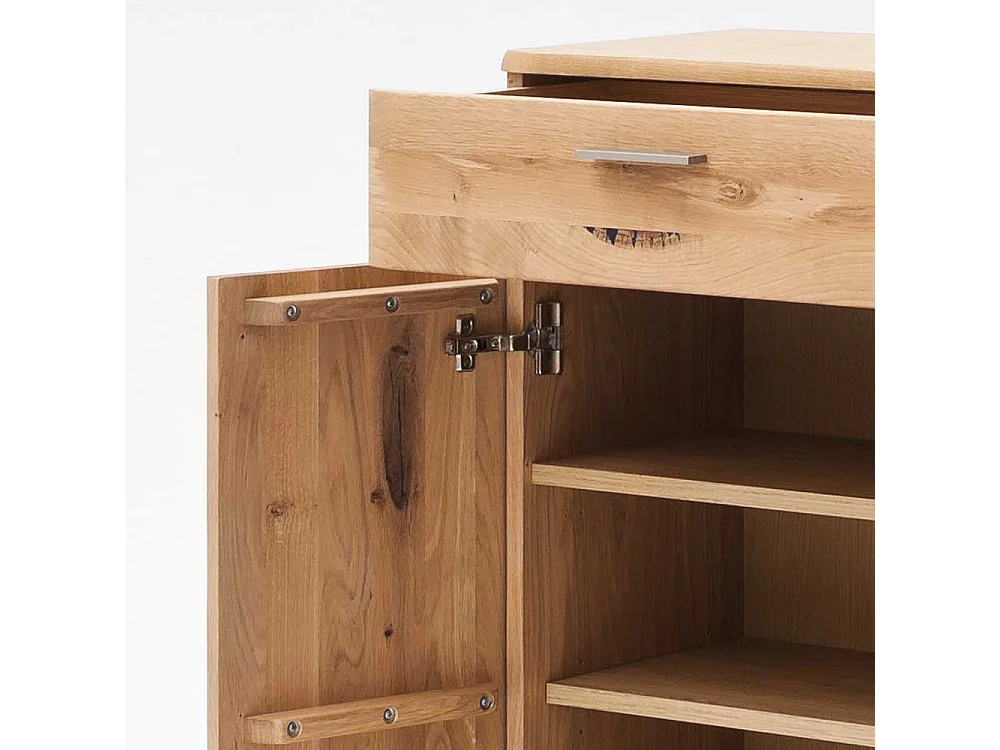 Garderobenkommode in Eiche Bianco 65 cm breit