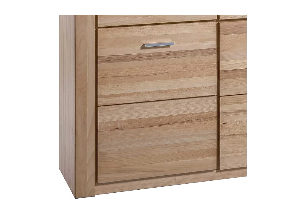 Esszimmer Highboard aus Kernbuche teilmassiv und Glas 140 cm hoch