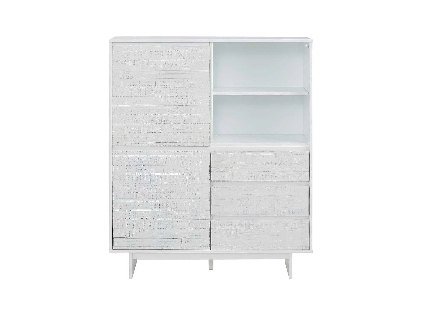 Garderobenkommode in Weiß lasiert Kiefer massiv