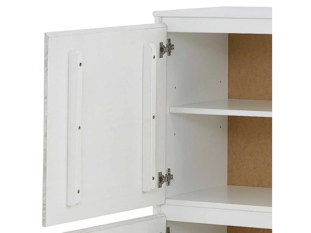 Garderobenkommode in Weiß lasiert Kiefer massiv