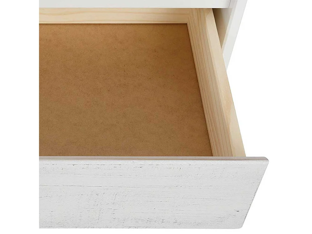 Garderobenkommode in Weiß lasiert Kiefer massiv