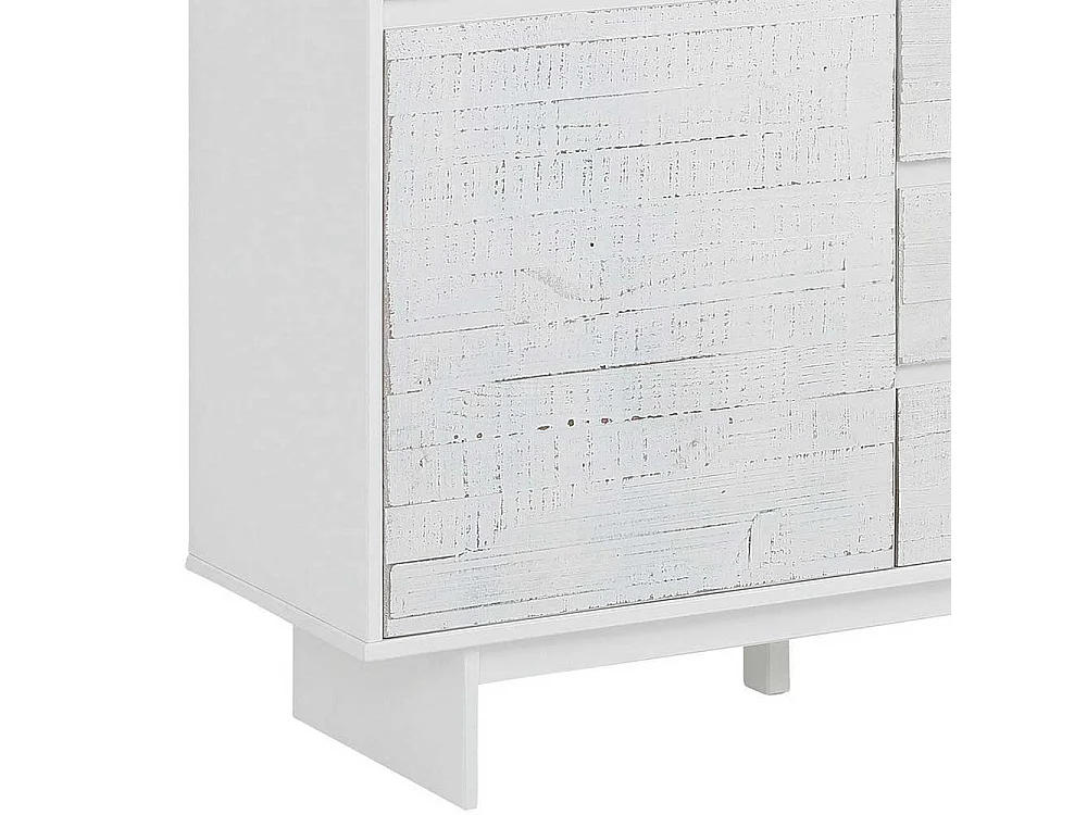 Garderobenkommode in Weiß lasiert Kiefer massiv