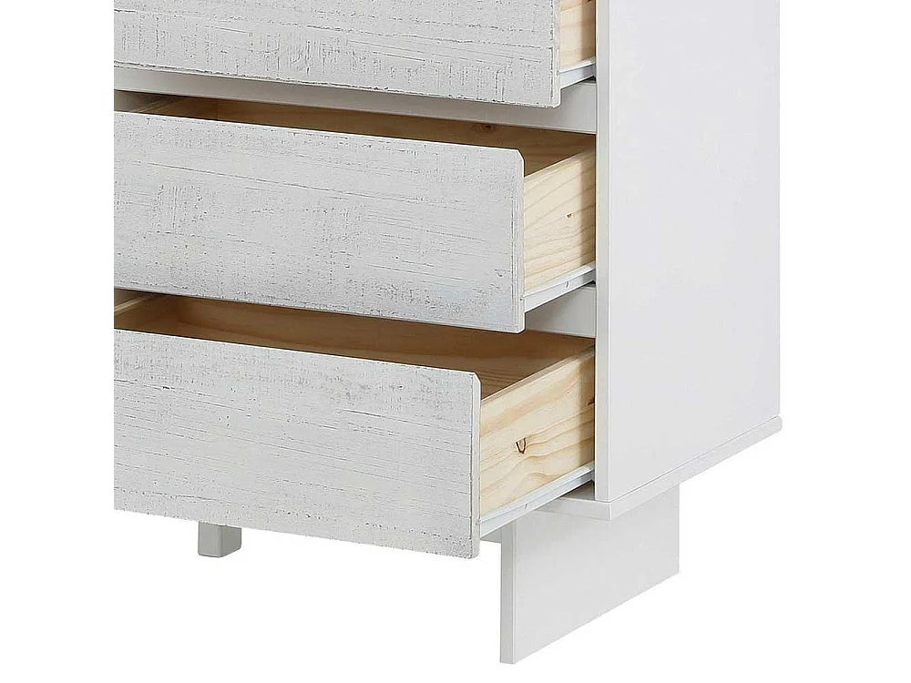 Garderobenkommode in Weiß lasiert Kiefer massiv