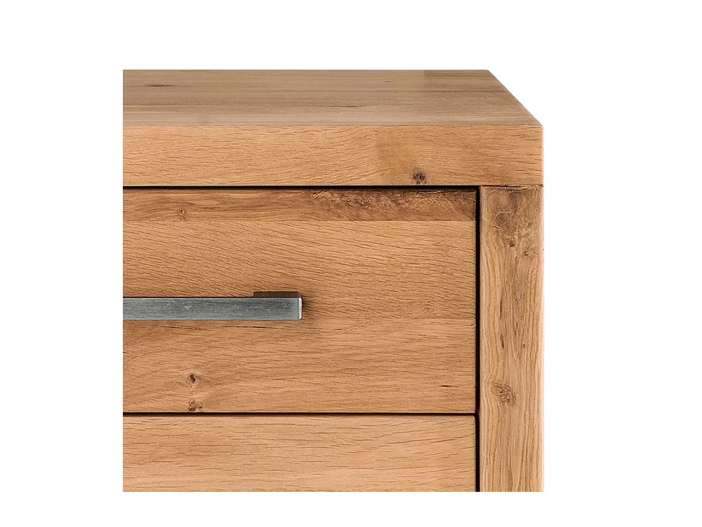Schubkastenkommode aus Wildeiche & Buche Massivholz Eisen