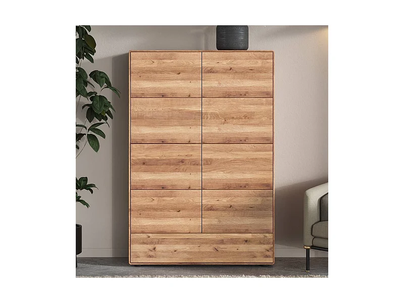 Highboard Wohnzimmerschrank aus Massivholz 2 türig