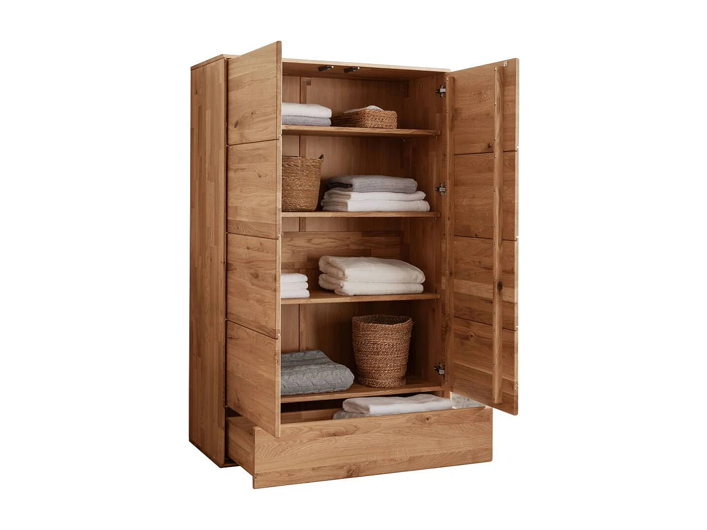 Highboard Wohnzimmerschrank aus Massivholz 2 türig