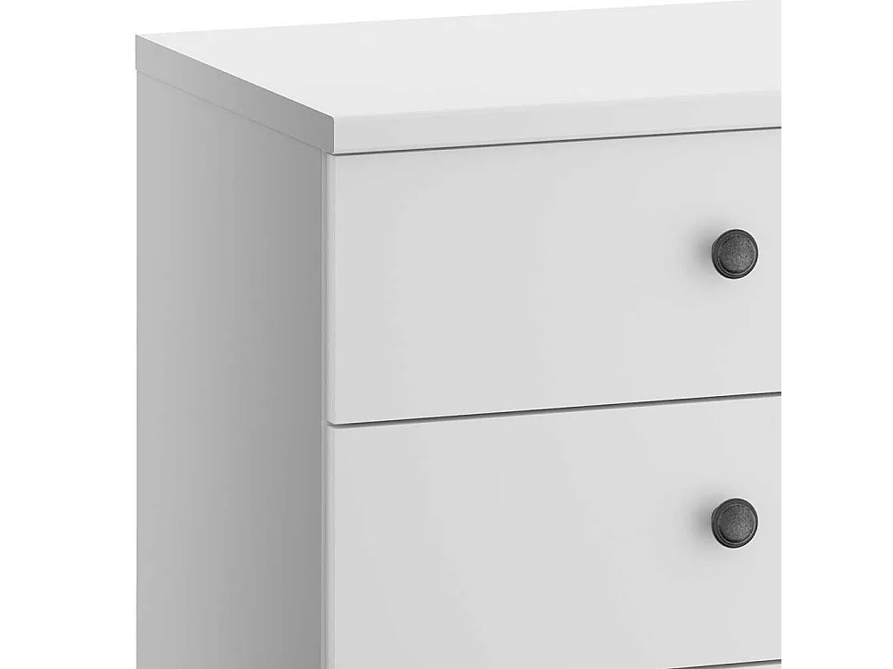 Hochkommode mit Schubladen weißer Landhaus Stil 47 cm breit