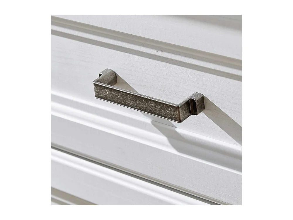 Wohnzimmer Highboard in Weiß und Eichefarben LED Beleuchtung