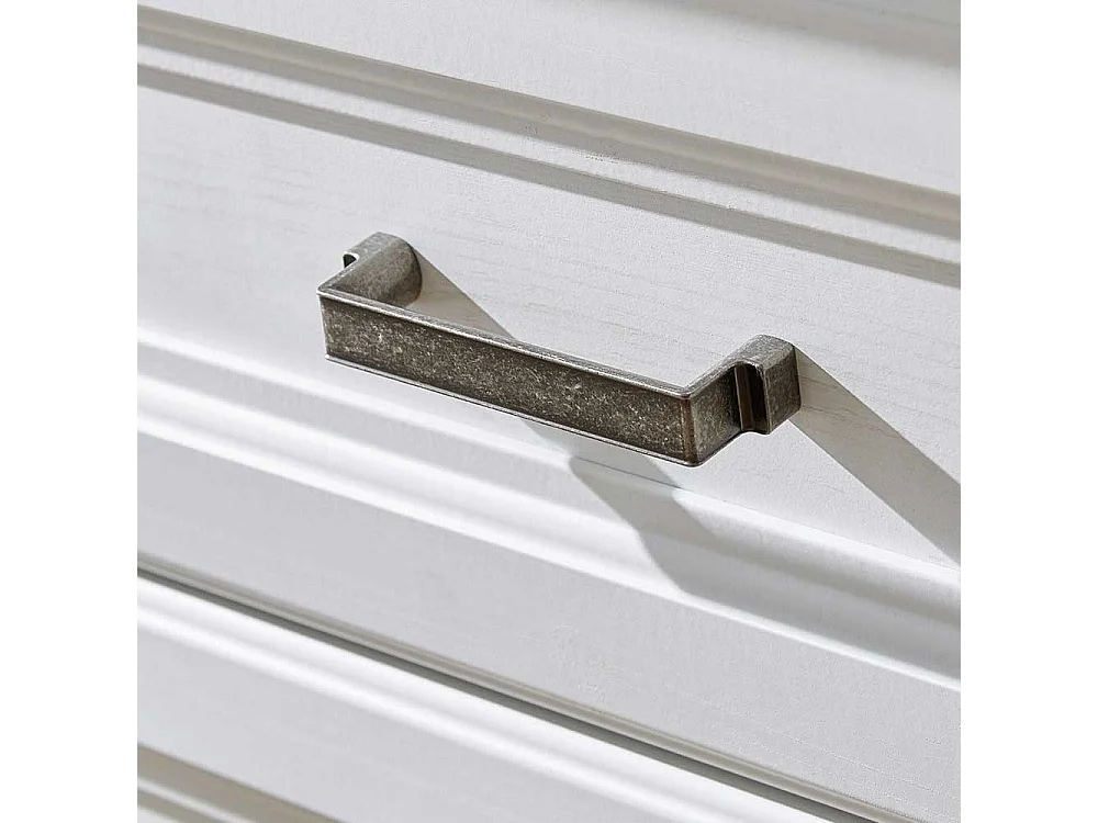 Wohnzimmer Highboard in Weiß und Eichefarben LED Beleuchtung