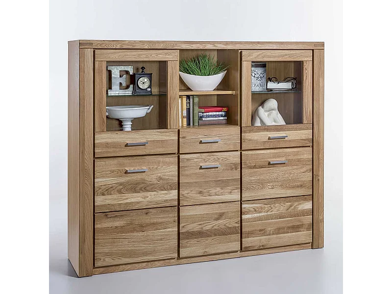 Wohnzimmer Anrichte aus Wildeiche teilmassiv 140 cm hoch
