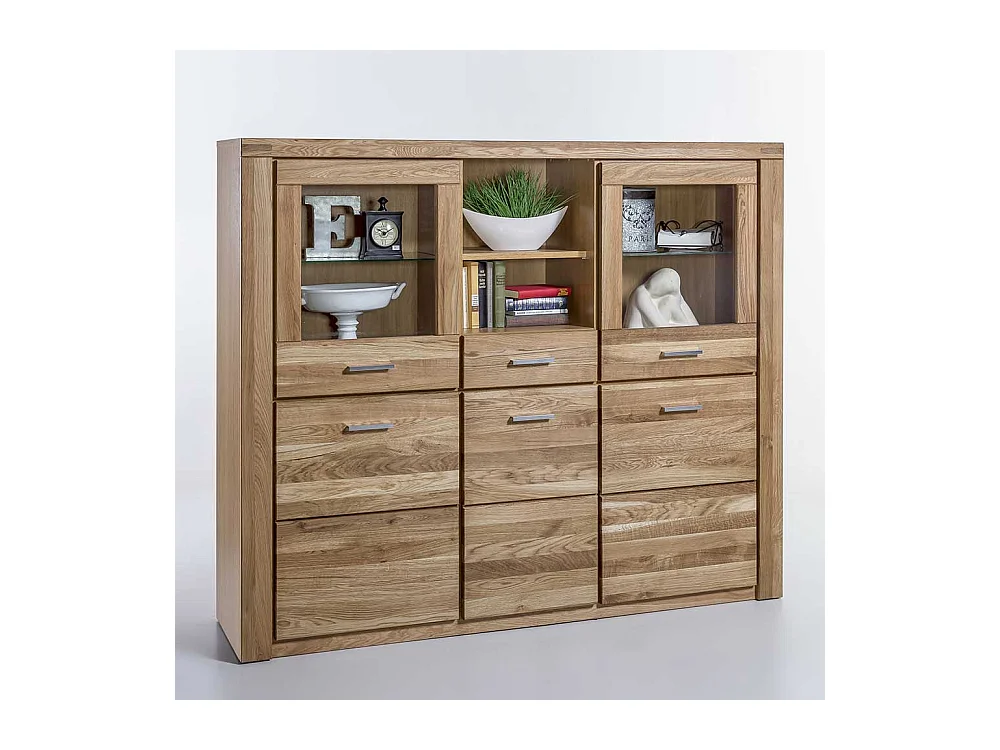 Wohnzimmer Anrichte aus Wildeiche teilmassiv 140 cm hoch