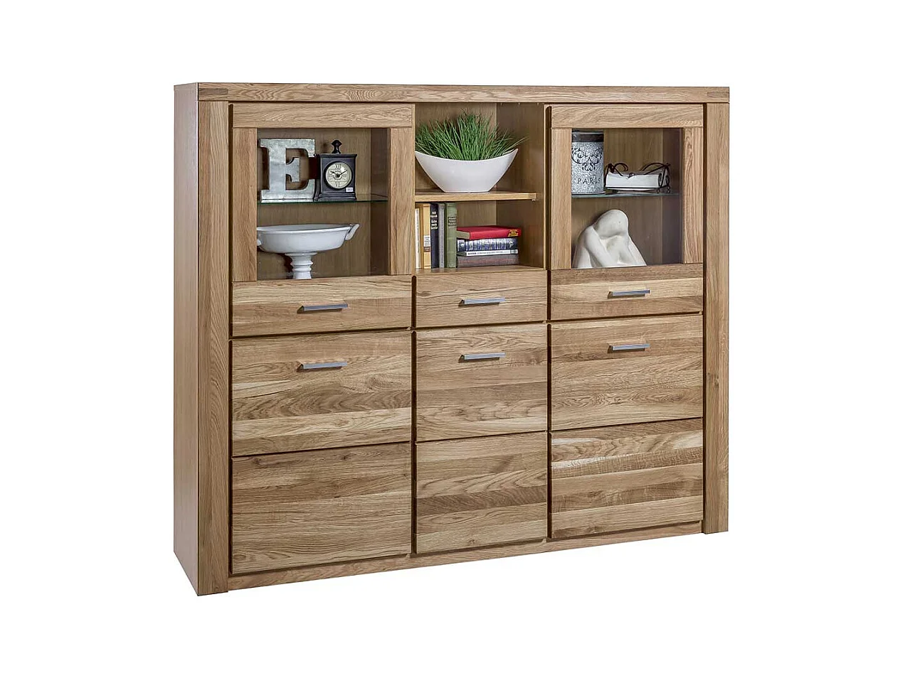 Wohnzimmer Anrichte aus Wildeiche teilmassiv 140 cm hoch