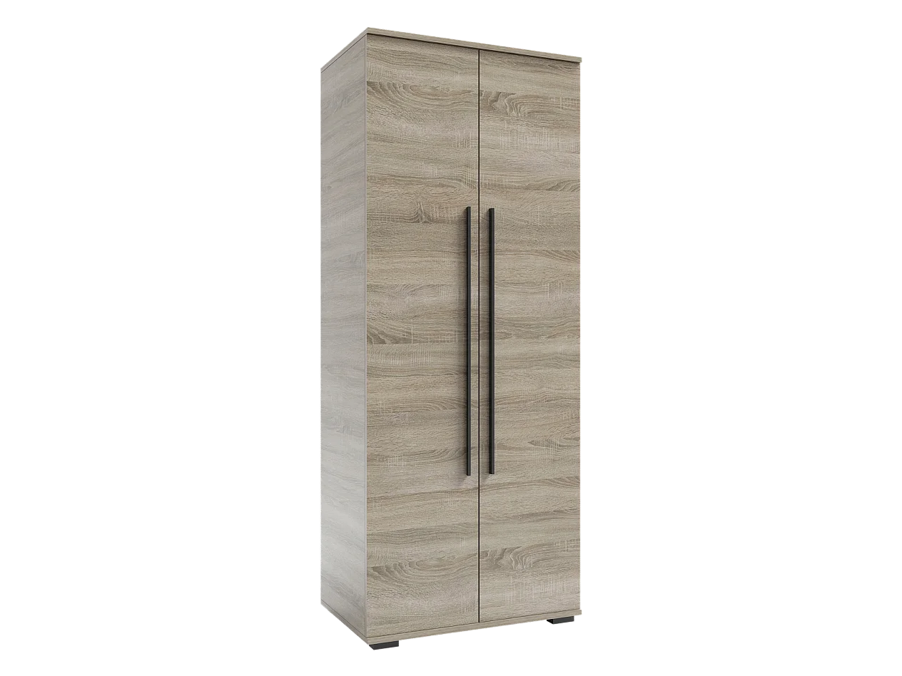 Tweepersoons kledingkast 80cm x 200cm SONOMA | Planken + Kledingroede