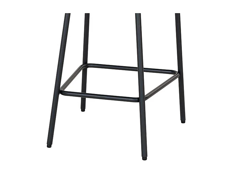 Barstuhl Hochhocher aus Boucle Stoff mit Vierfußgestell aus Metall