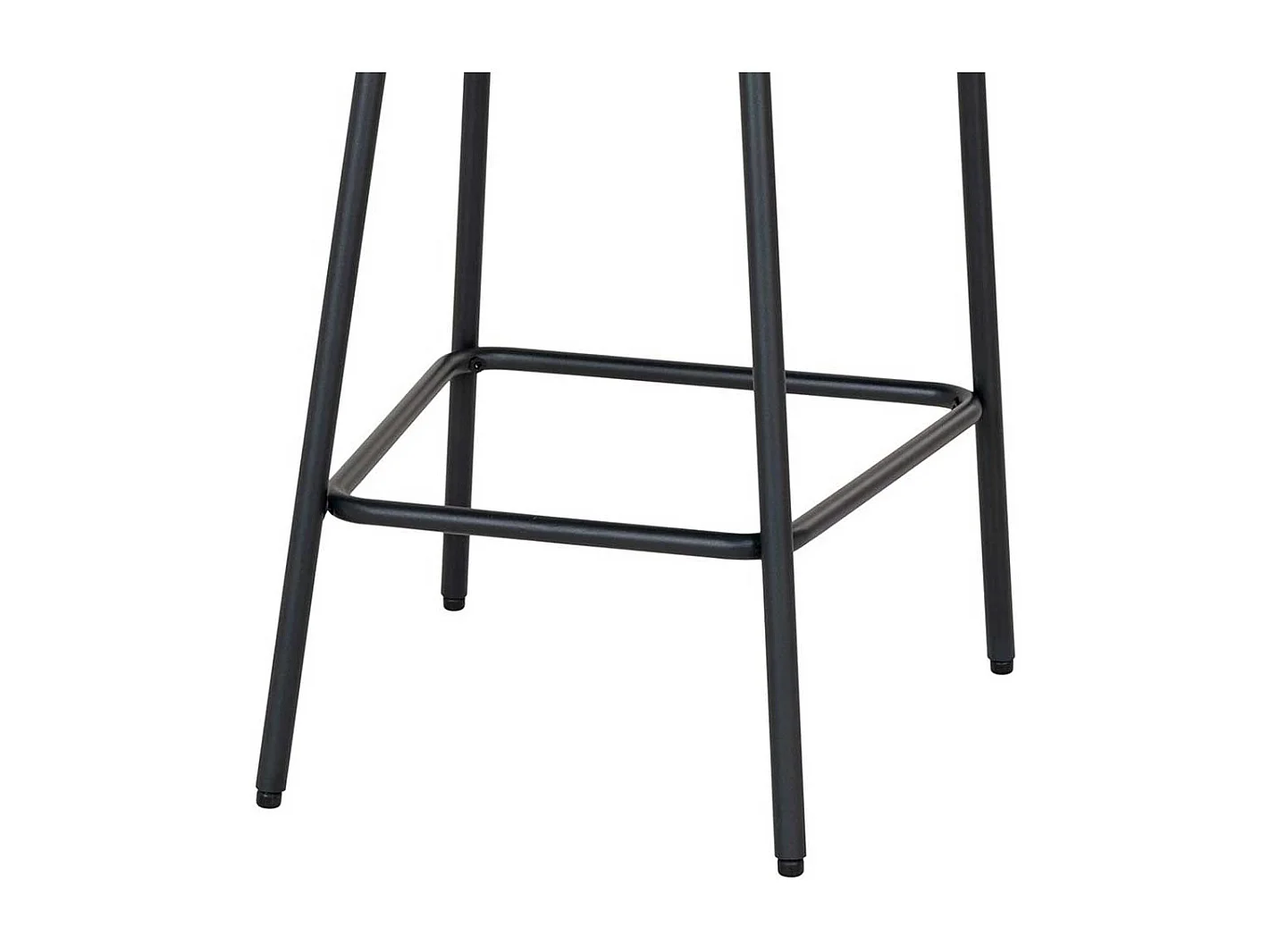 Barstuhl Hochhocher aus Boucle Stoff mit Vierfußgestell aus Metall