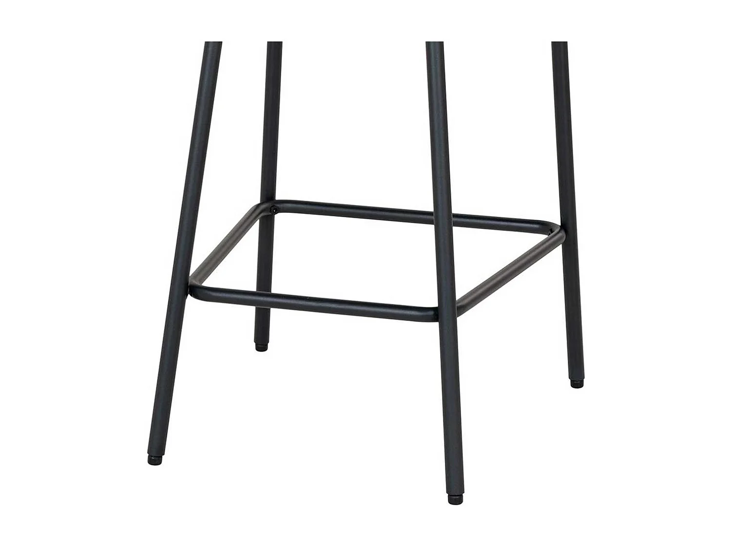 Barstuhl Hochhocher aus Boucle Stoff mit Vierfußgestell aus Metall