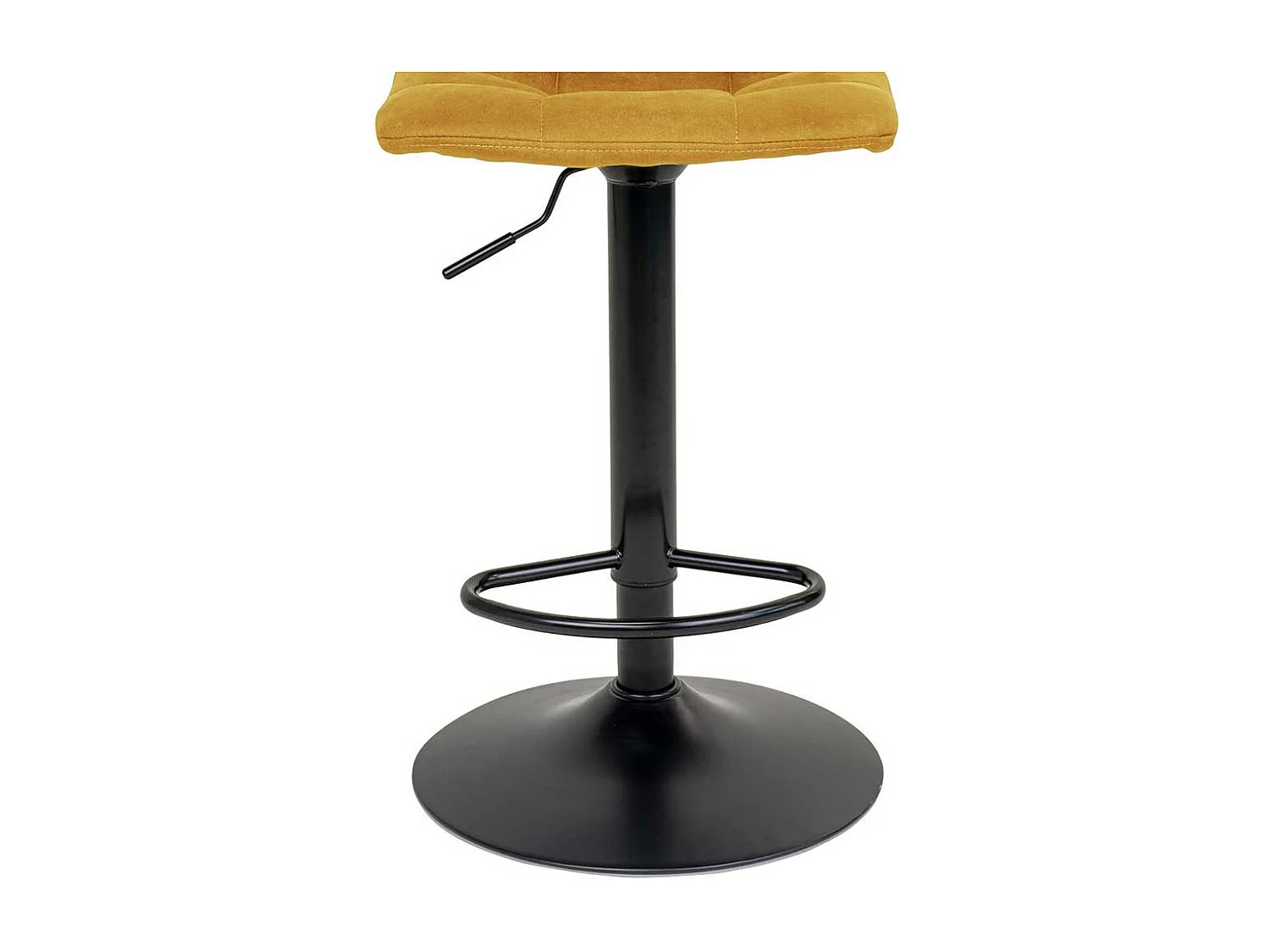 Design Barhocker in Gelb und Schwarz Gasdruck höhenverstellbar (2er Set)