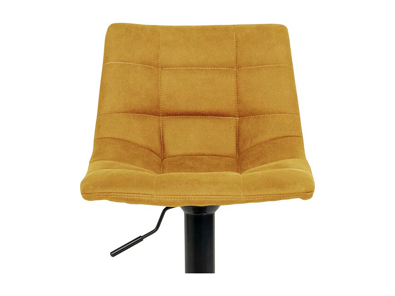 Design Barhocker in Gelb und Schwarz Gasdruck höhenverstellbar (2er Set)