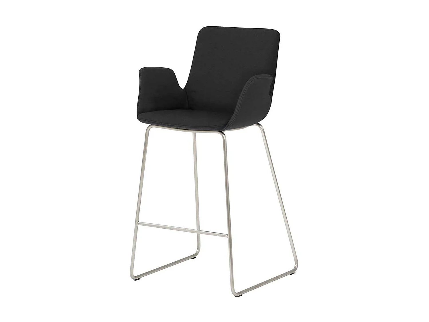 Küchenhocker mit Edelstahl Bügelgestell Armlehnen