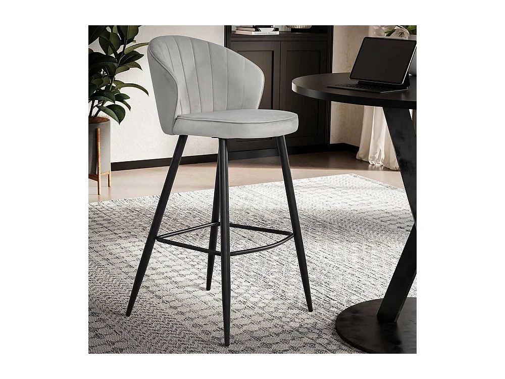 Barhocker Küche Design Barhocker in Grau 70 cm Sitzhöhe (2er Set)