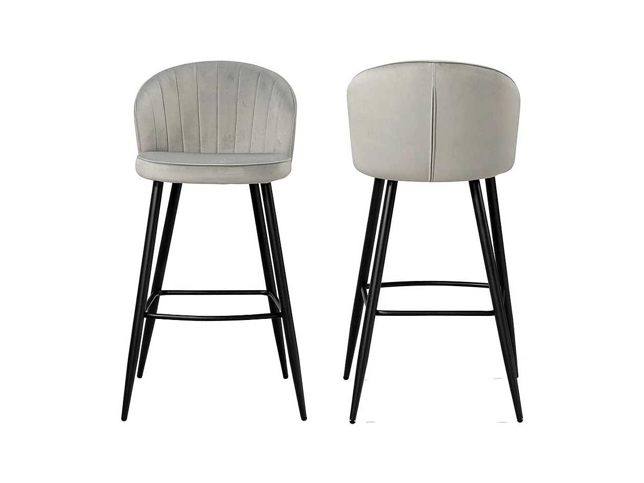 Barhocker Küche Design Barhocker in Grau 70 cm Sitzhöhe (2er Set)