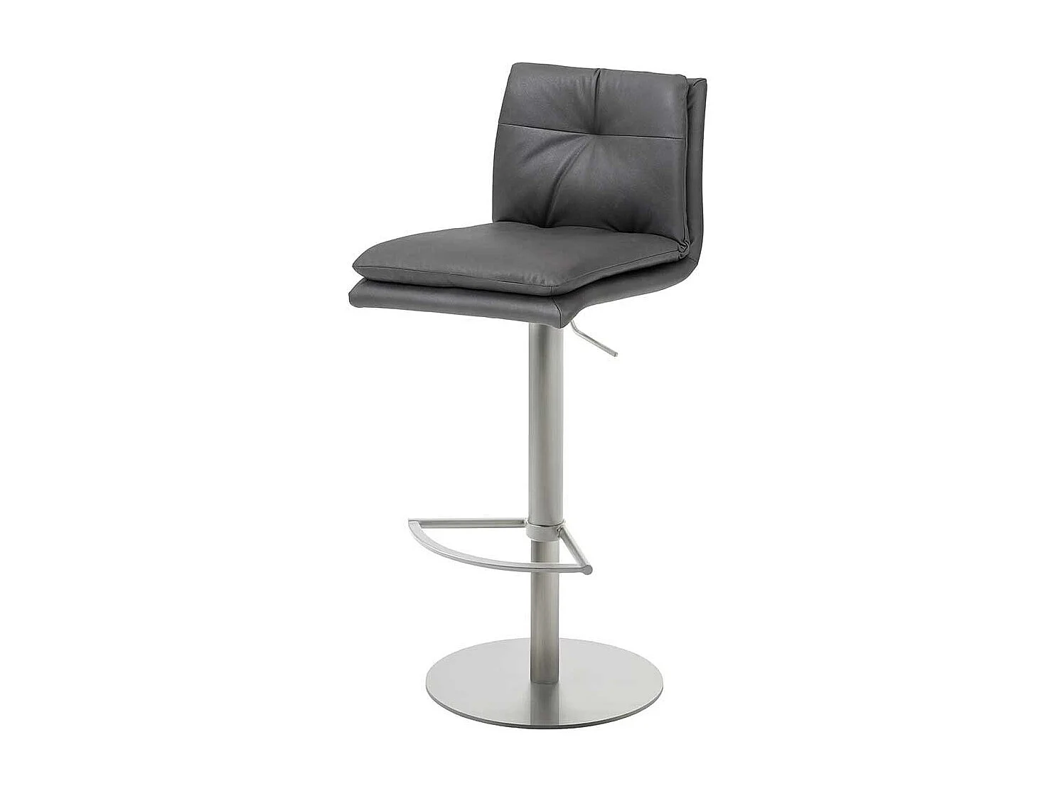 Gepolsterter Barstuhl in Anthrazit aufwendigen Steppungen