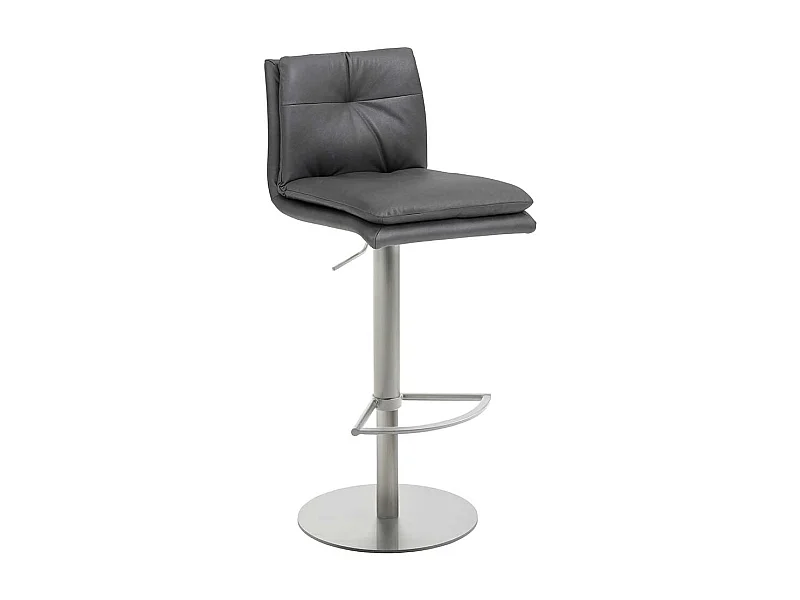 Gepolsterter Barstuhl in Anthrazit aufwendigen Steppungen