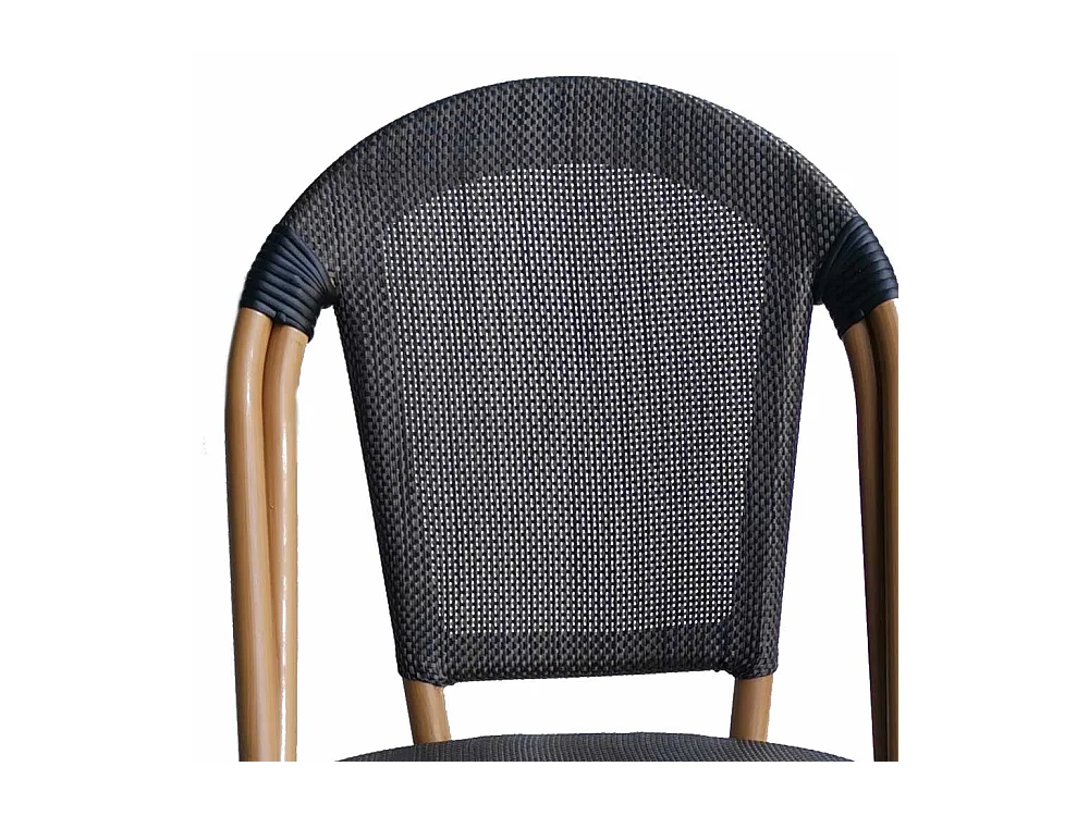 Barstuhl in Schwarzbraun und Beige Retrostil