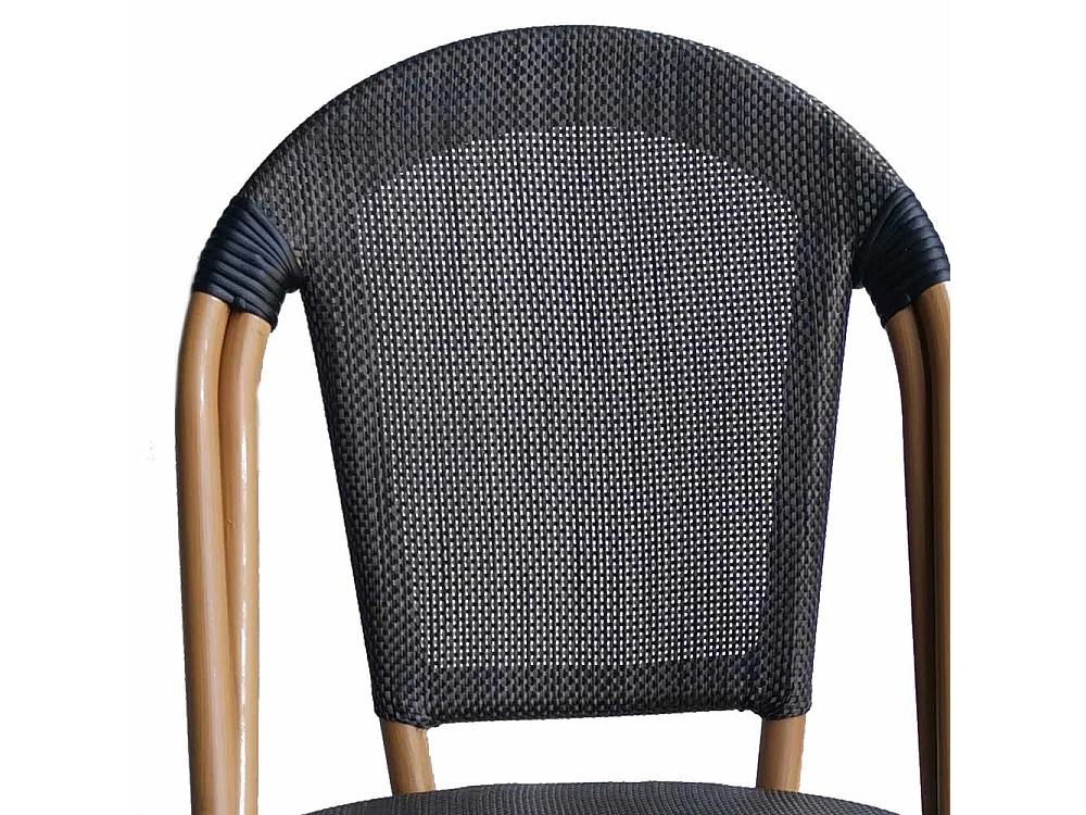 Barstuhl in Schwarzbraun und Beige Retrostil