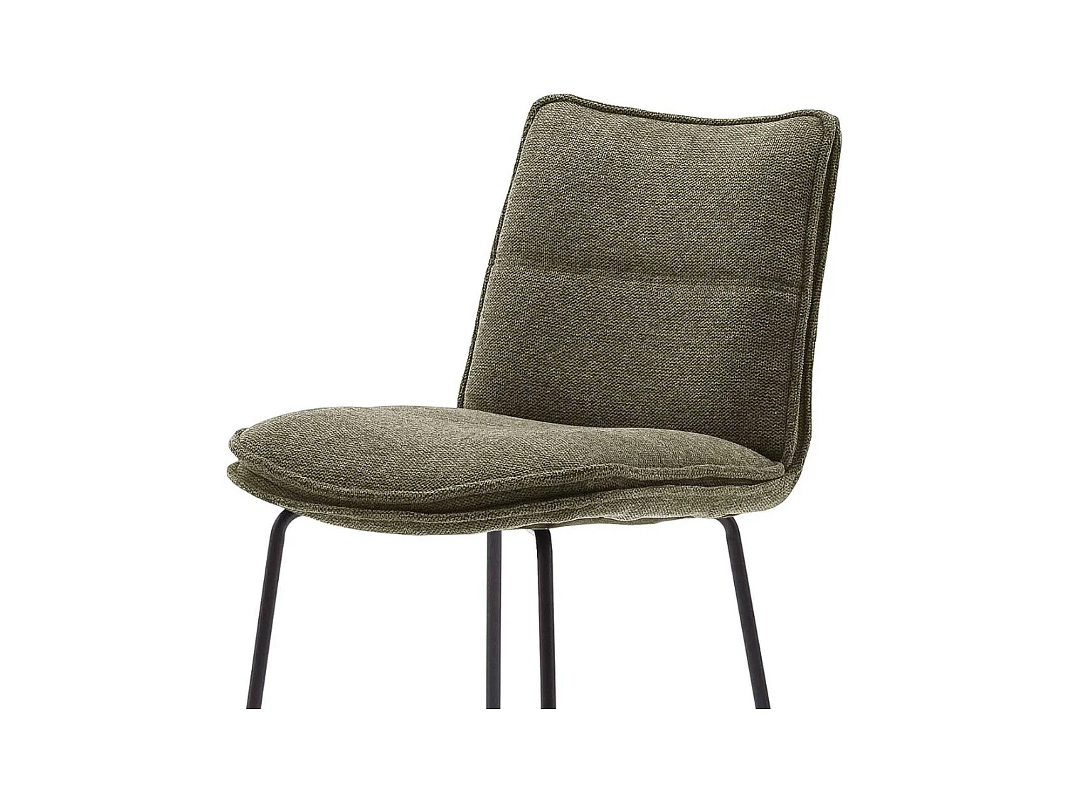 Drehbare Barstühle in Olivgrün Chenillegewebe Loft Design (2er Set)