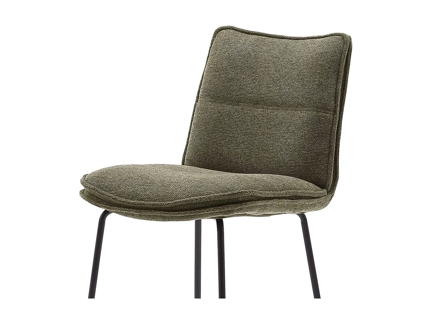 Drehbare Barstühle in Olivgrün Chenillegewebe Loft Design (2er Set)