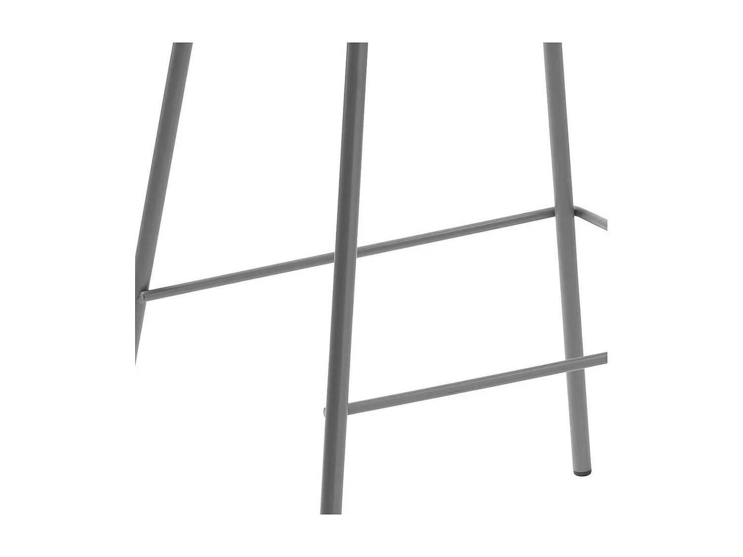 Kunststoff Barstühle in Grau 4-Fuß Gestell aus Metall (2er Set)