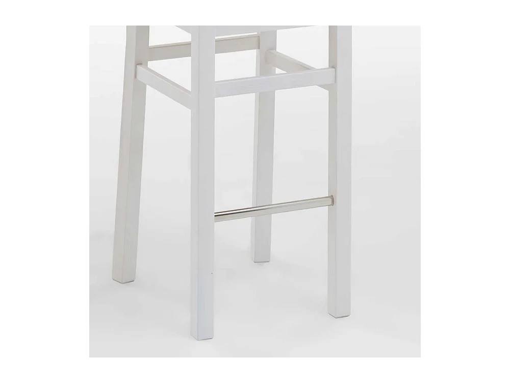 Tresenhocker in Weiß Lehne