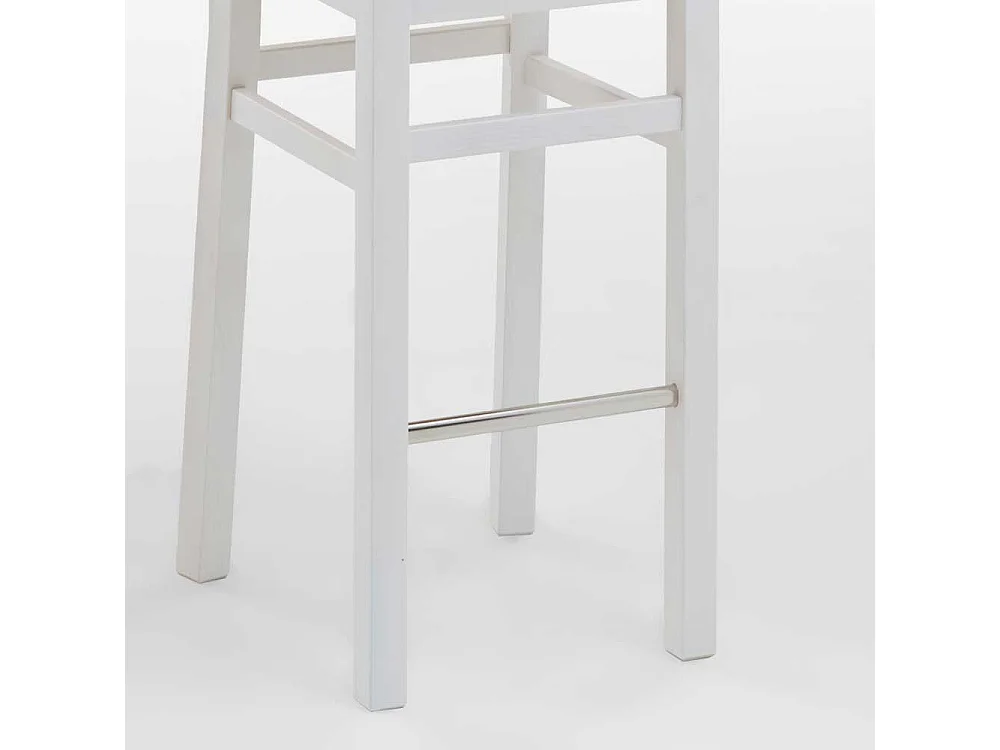 Tresenhocker in Weiß Lehne