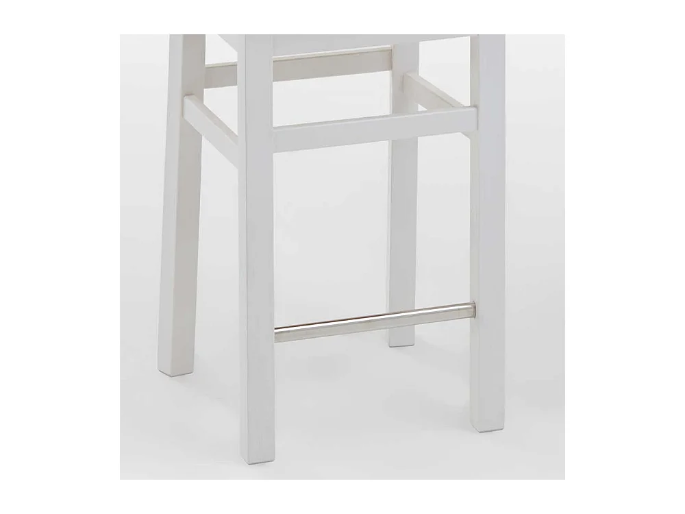 Barstuhl in Weiß Grau Landhausstil