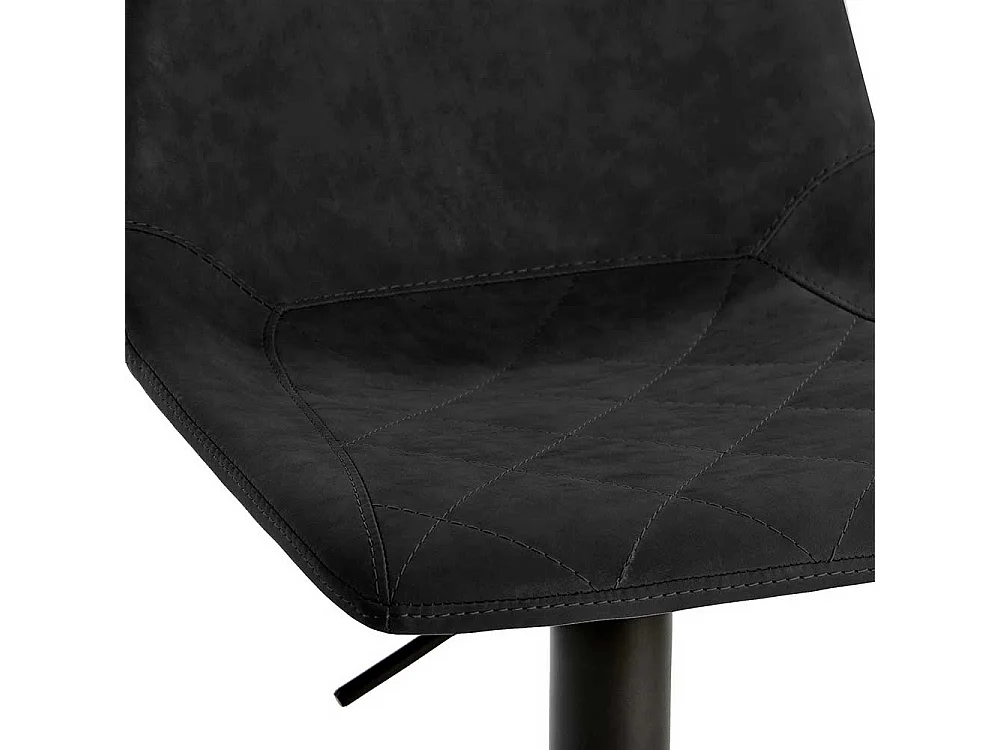 Tresenstuhl in Schwarz Kunstleder höhenverstellbar