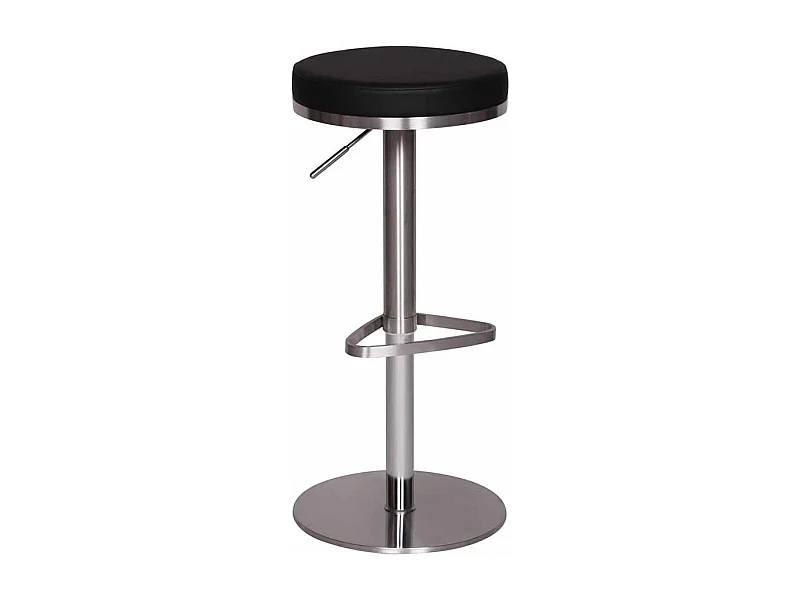 Höhenverstellbarer Barhocker in Schwarz rund drehbar