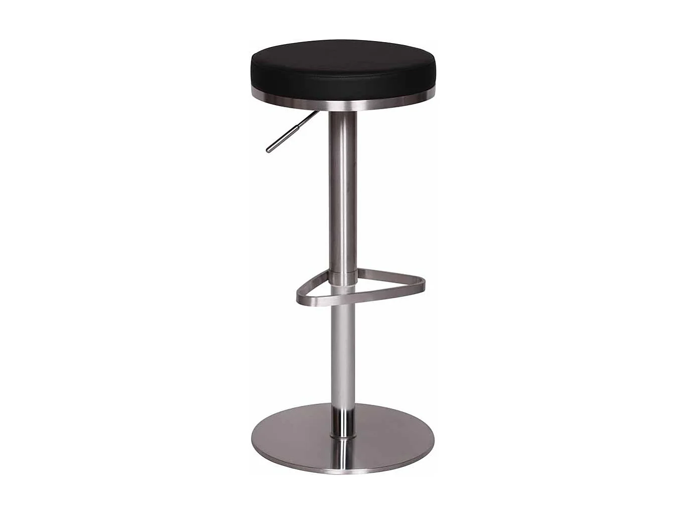 Höhenverstellbarer Barhocker in Schwarz rund drehbar