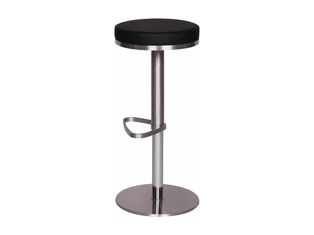 Höhenverstellbarer Barhocker in Schwarz rund drehbar