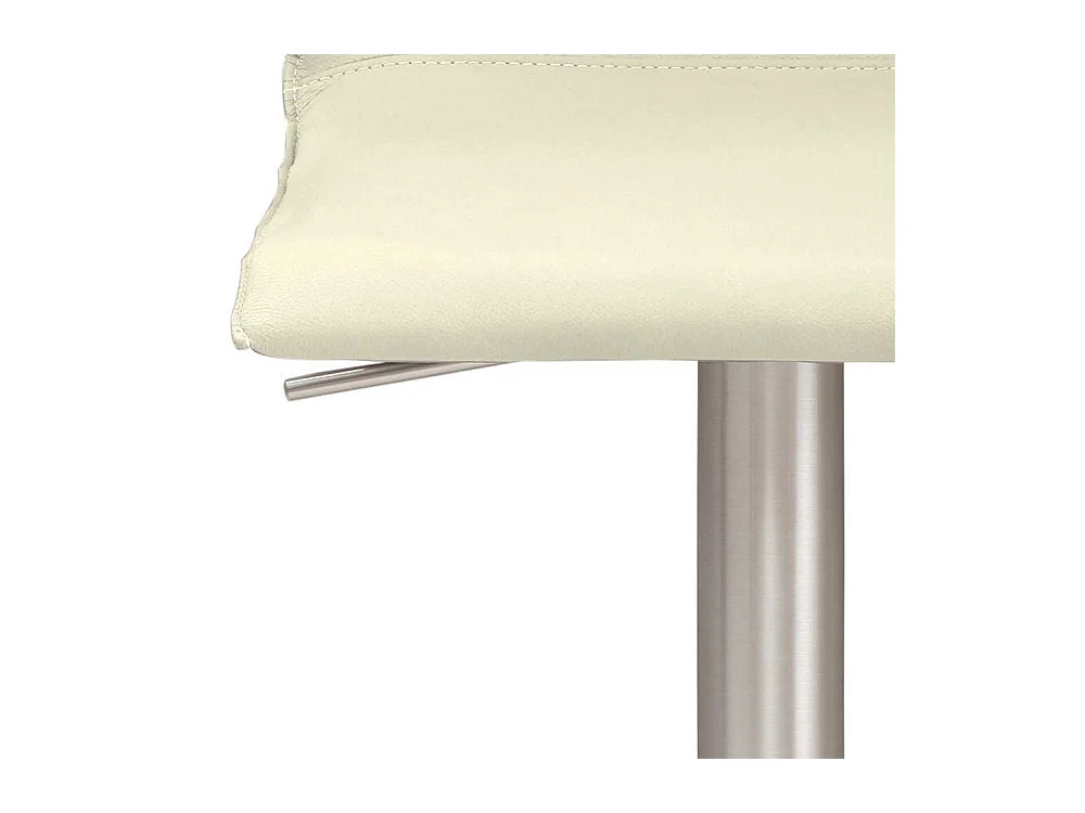 Barhocker Höhenverstellbar aus Echtleder Tellerfuß in Chrom gebürstet