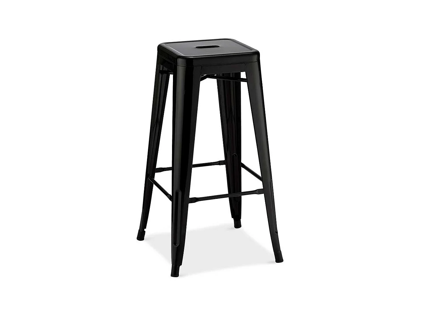 Metall Tresenhocker in Schwarz Industriedesign (4er Set)