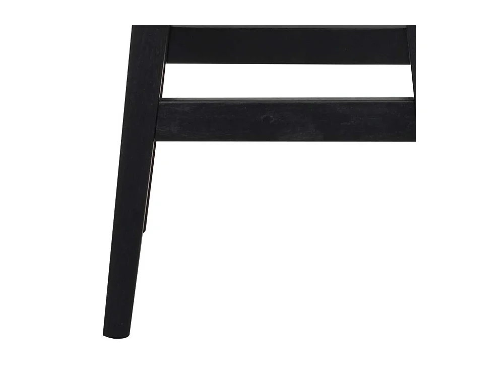 Runde Barhocker aus Eiche Massivholz schwarz lackiert (2er Set)