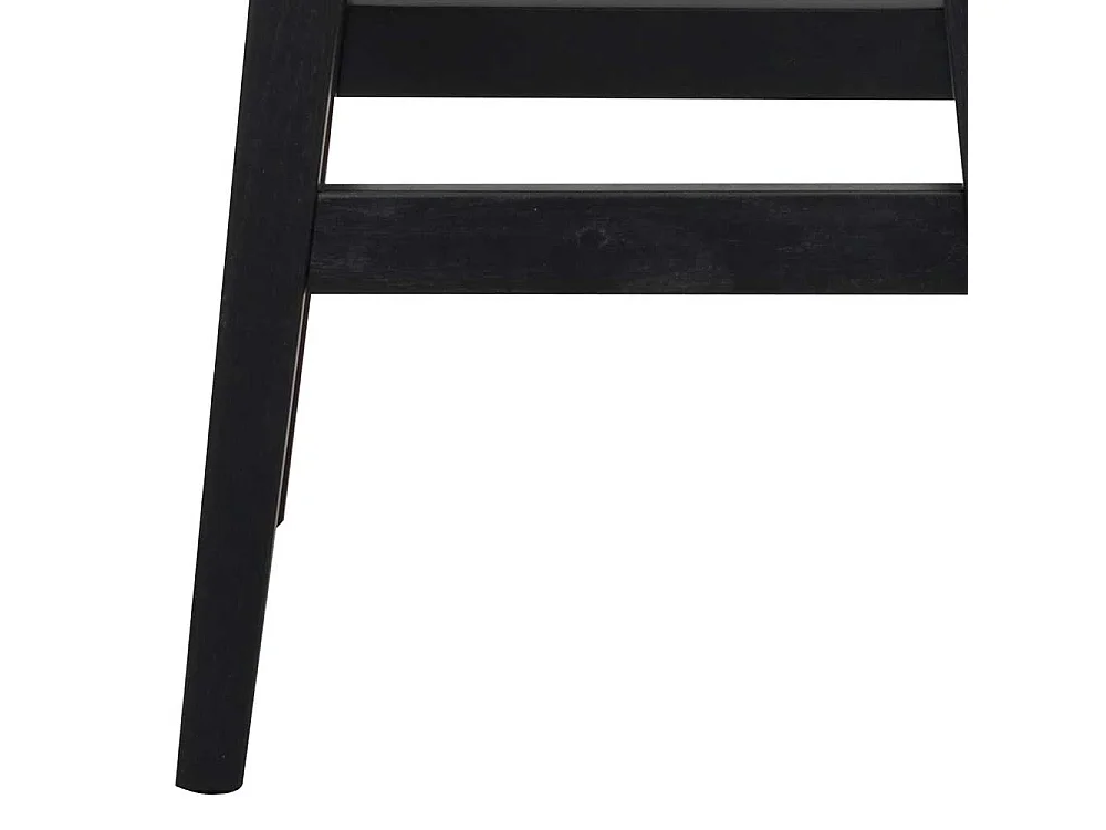 Runde Barhocker aus Eiche Massivholz schwarz lackiert (2er Set)