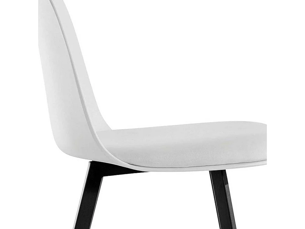 Hochhocker in Weiß und Schwarz Vierfußgestell aus Metall (2er Set)