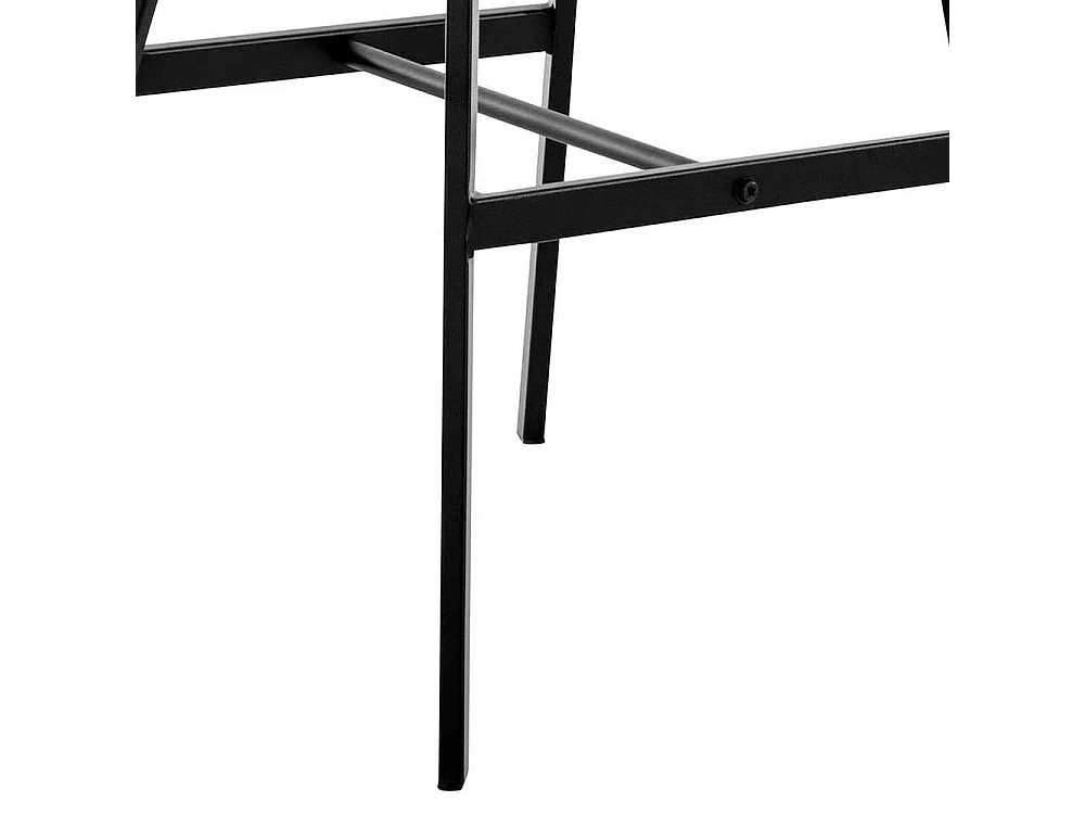 Hochhocker in Weiß und Schwarz Vierfußgestell aus Metall (2er Set)