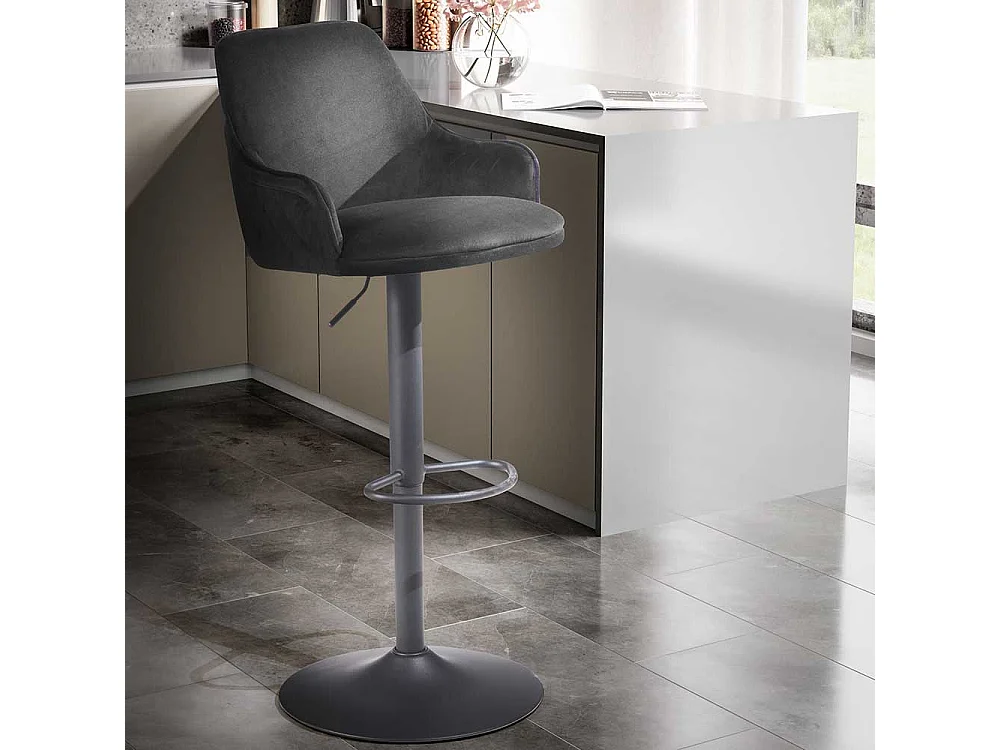 Barhocker in modernem Design gepolsterter Rückenlehne