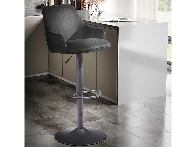 Barhocker in modernem Design gepolsterter Rückenlehne